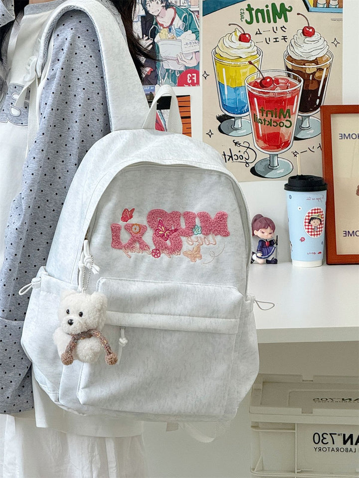 Stylish Embroidered Backpack Bowlift 1791204530