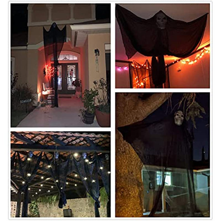Halloween Decorative Sheer Fabric Curtain Bowlift