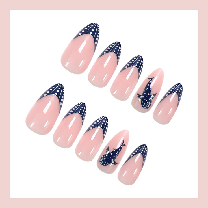 Artificial nail set with elegant design and creative decorations Bowlift
