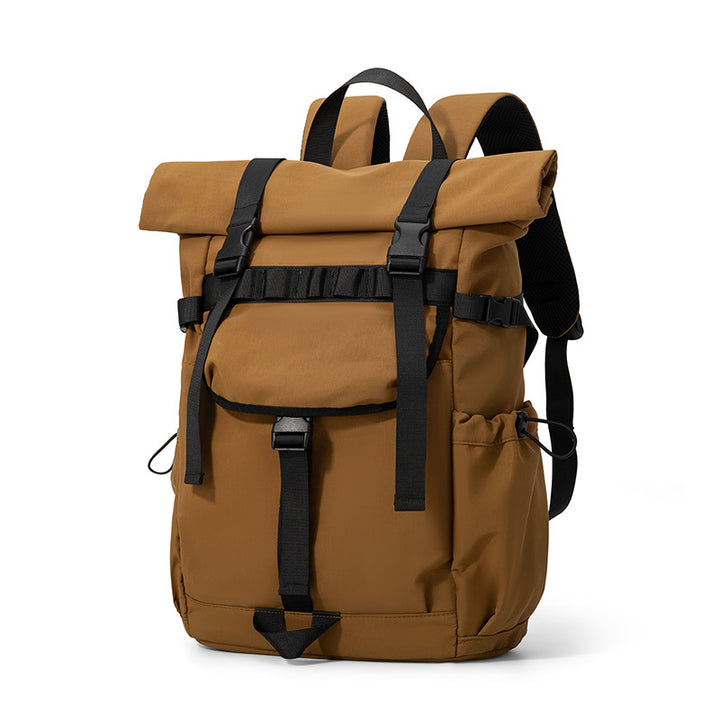 Urban Backpack with Flexible Roll Closure and Versatile Compartments Bowlift
