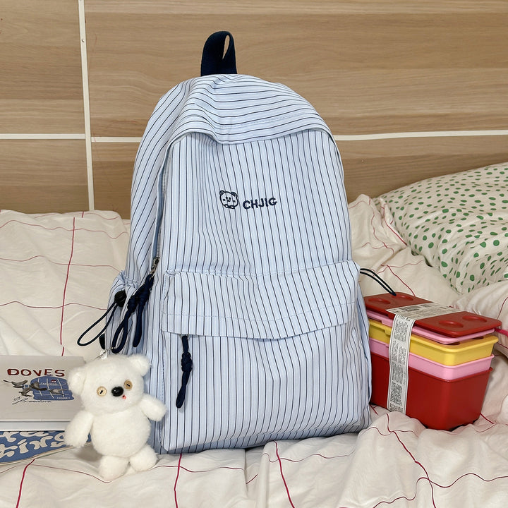 Striped Lightweight Backpack Bowlift