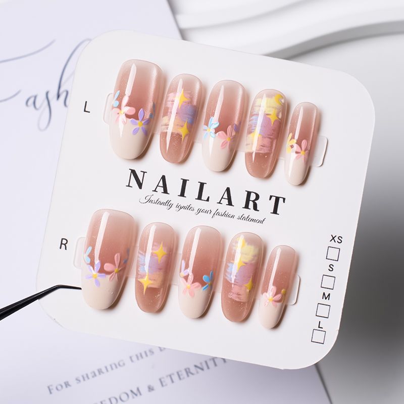 Stylish Press-On Nail Set Bowlift