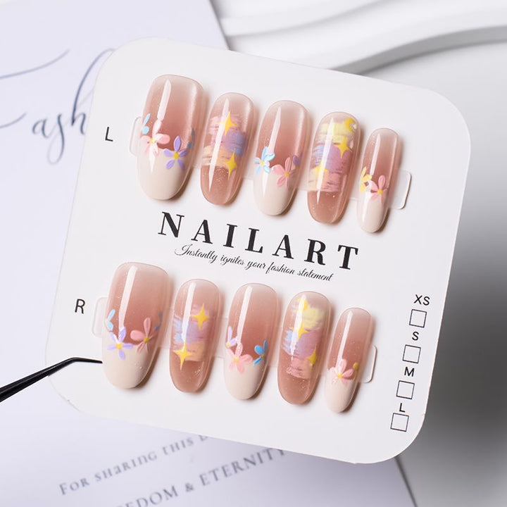 Stylish Press-On Nail Set Bowlift