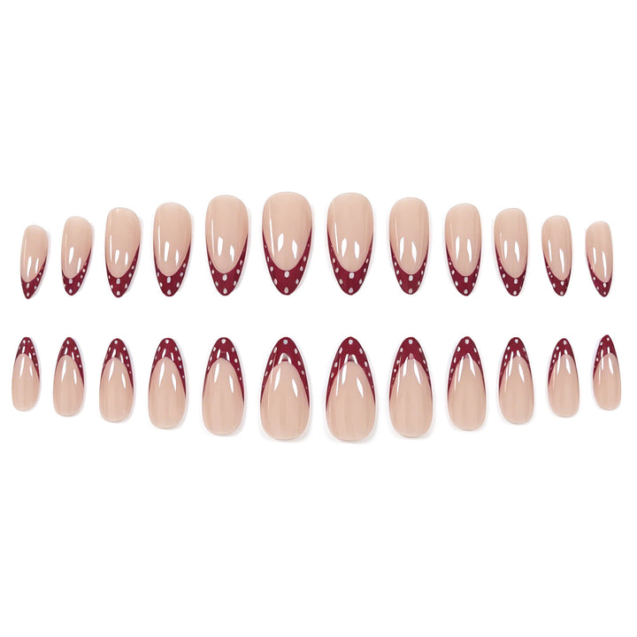 Decorative French Tip Acrylic Nail Enhancements Bowlift