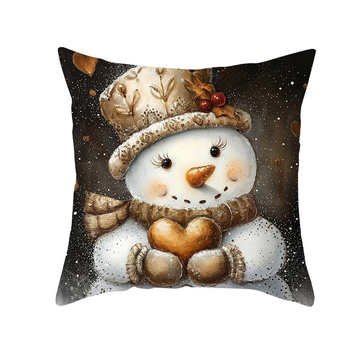 Festive Snowman Decorative Throw Pillow