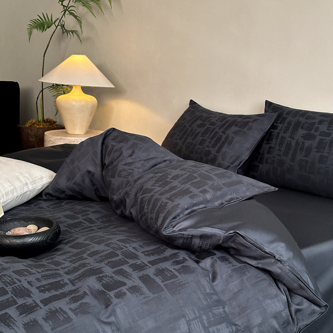 Luxury Jacquard Cotton Duvet Cover Set