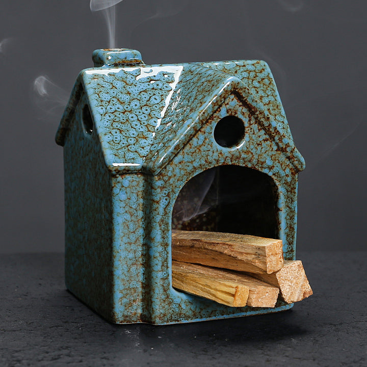 Decorative Ceramic Incense House