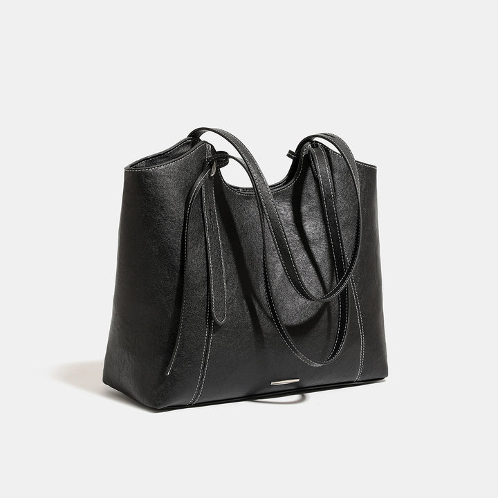 Luxurious Leather Tote Bag with Unique Design