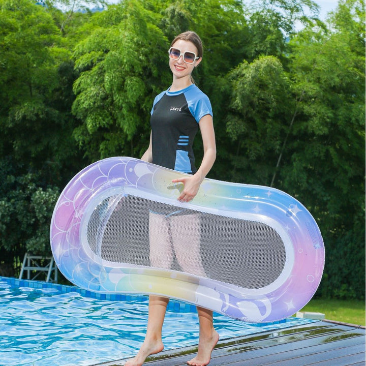 Women Inflatable Water Swimming Ring with Ergonomic Grip Bowlift