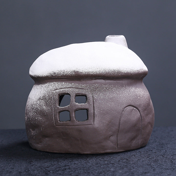 Decorative Ceramic House-Shaped Incense Holder