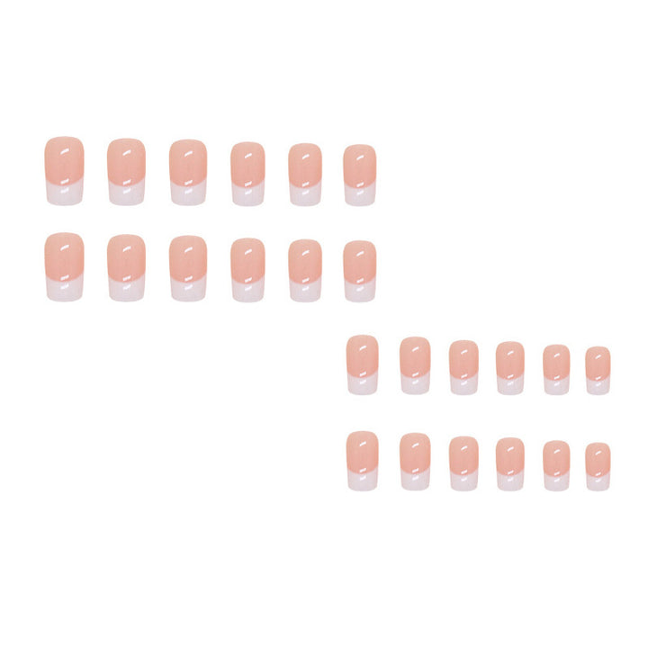 Elegant French Tip Press-On Nail Enhancements Bowlift