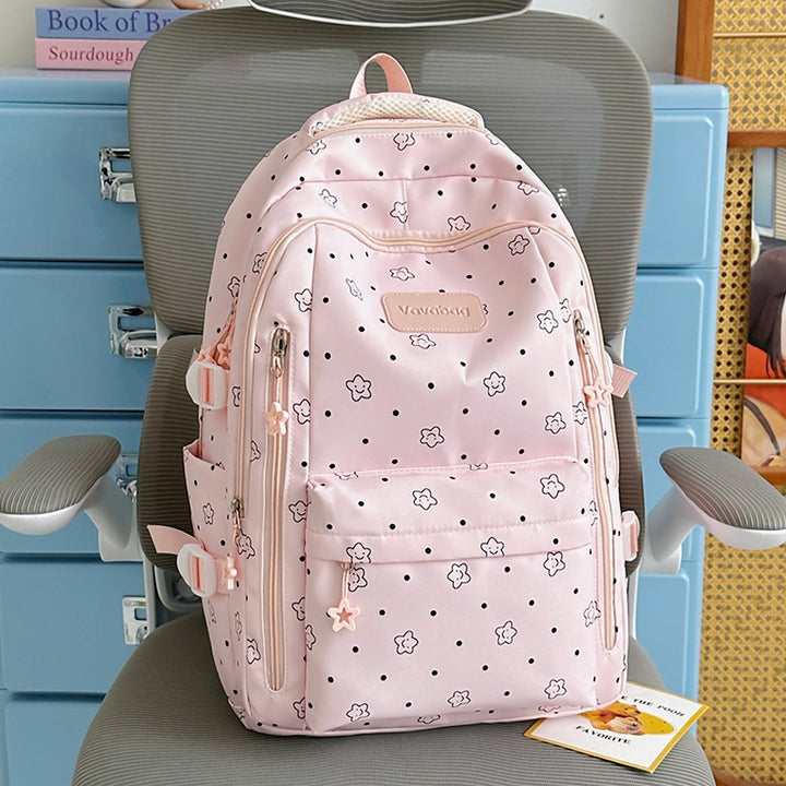 Trendy Floral Print Backpack Bowlift