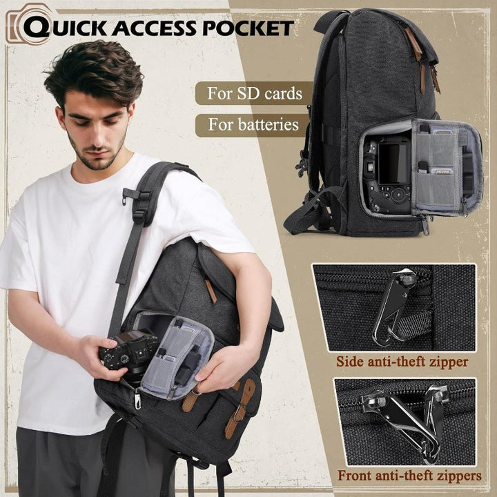 Vintage Canvas Backpack Bowlift