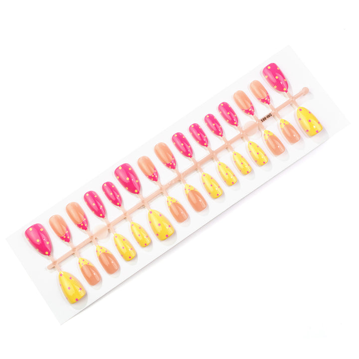 Artistic French Tip Press-On Nails Bowlift