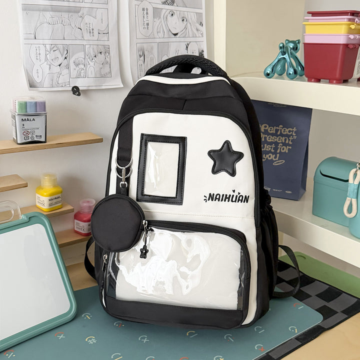 Stylish Star-Embellished School Backpack Bowlift 1791205030
