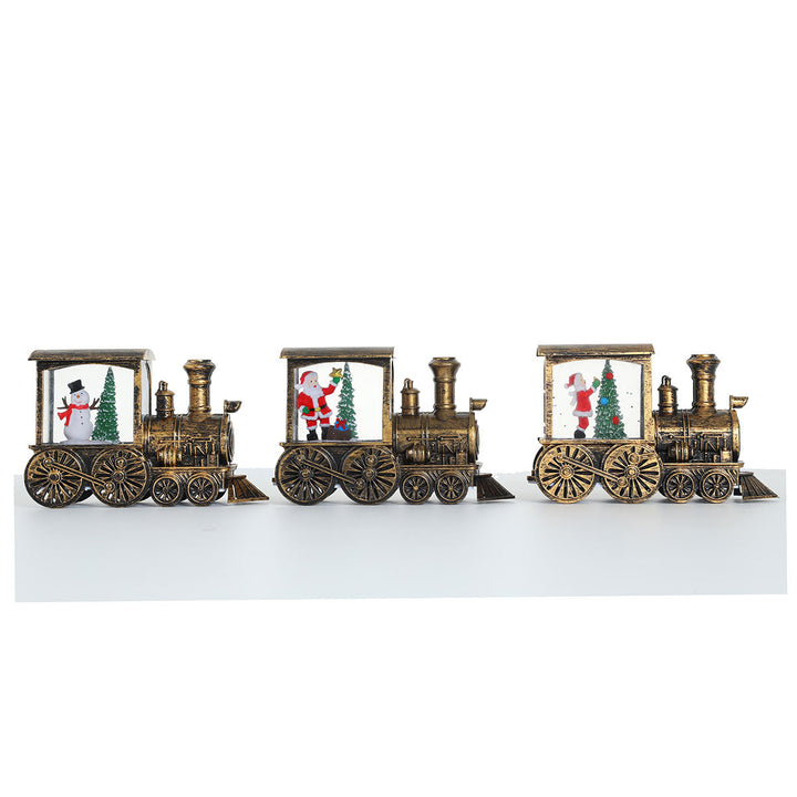 Christmas-Themed LED Light-Up Train Decoration Bowlift
