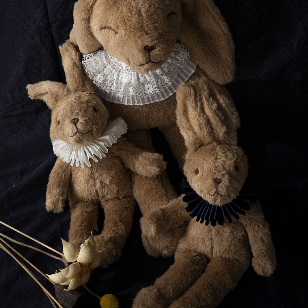 Plush Bunny Toy with Luxurious Ruffle Collar