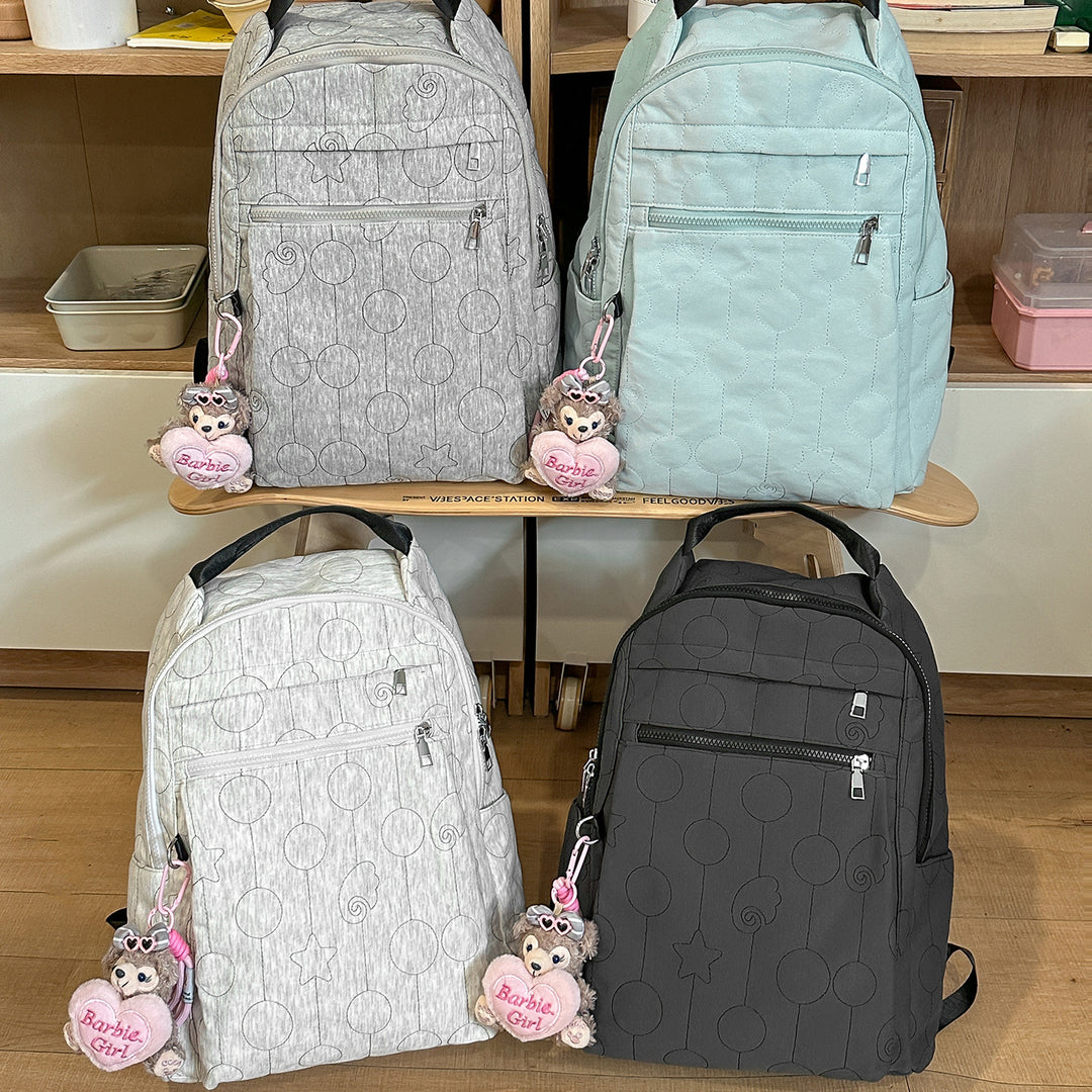 Quilted Multi-Functional Backpack Bowlift