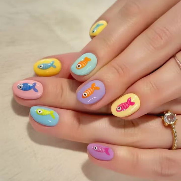 Creative Fish Design Art Nails Bowlift