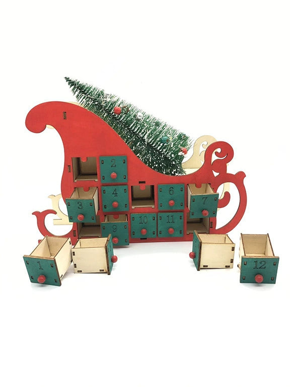 Wooden Desktop Christmas Countdown Calendar