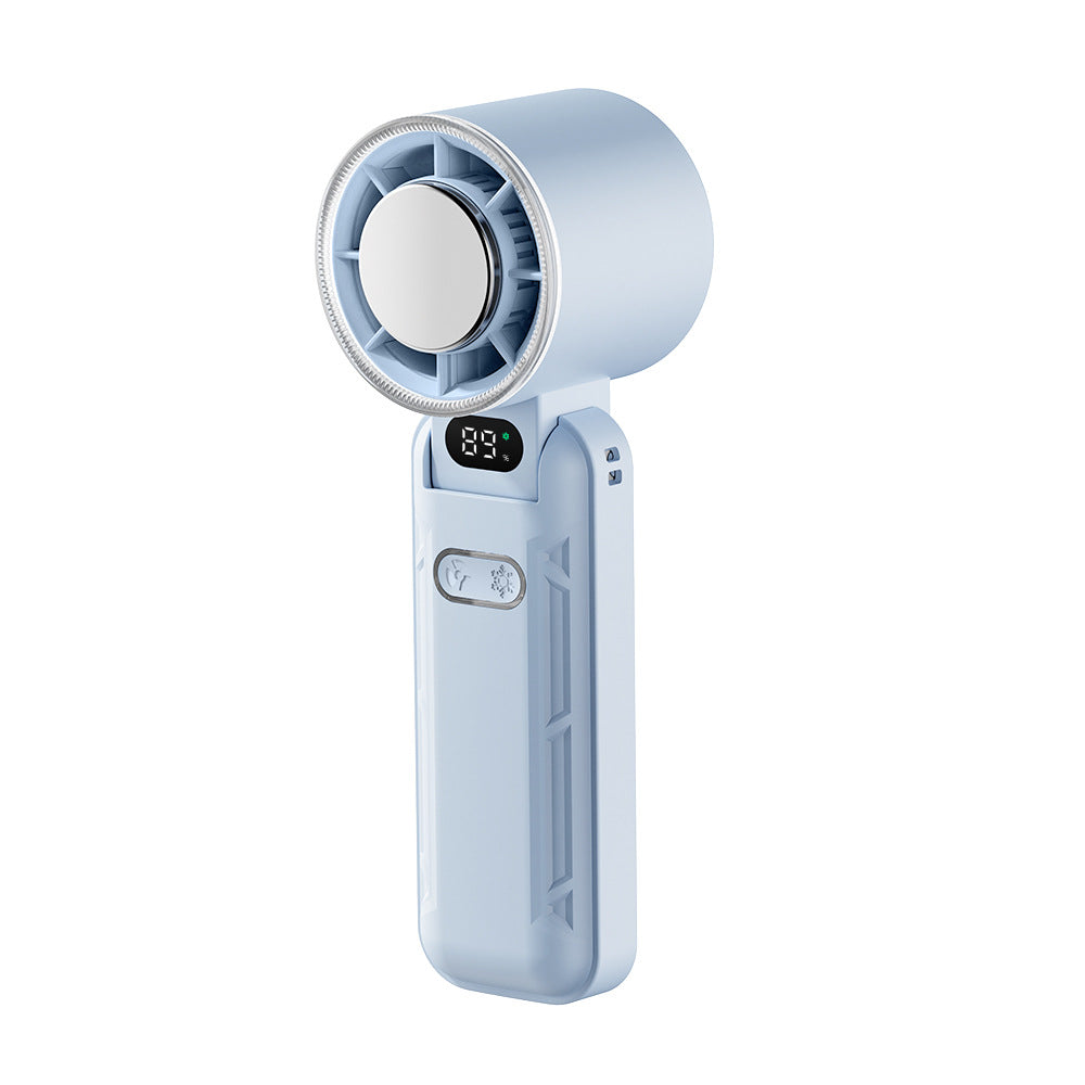 Women's compact portable fan with digital temperature display Bowlift