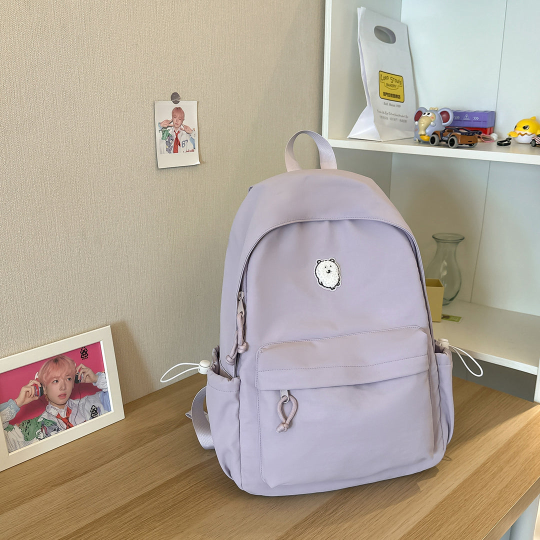 Casual Lightweight Backpack with Cute Character Charm Bowlift