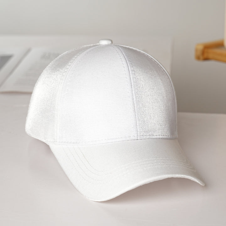 Women's Sporty Satin Baseball Cap Bowlift