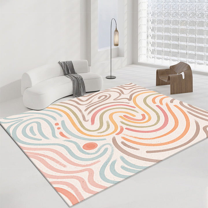 Abstract Pattern Area Rug Bowlift