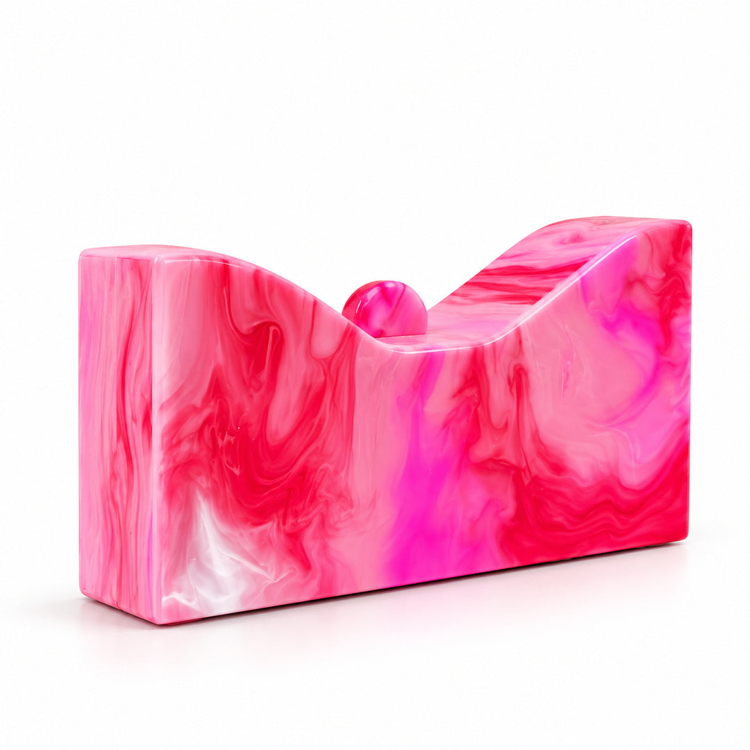 Contemporary Chain Handle Acrylic Handbag
