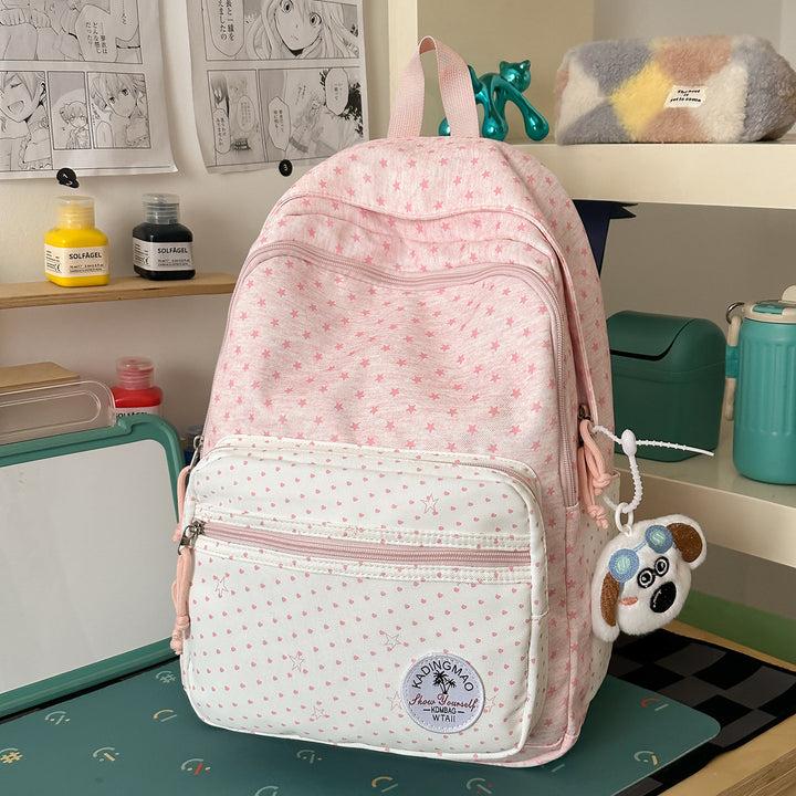 Playful Star-Patterned Backpack Bowlift 1791205809