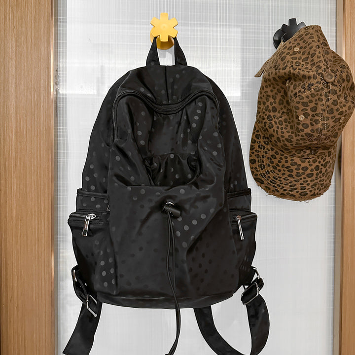 Stylish Polka Dot Drawstring Backpack Bowlift