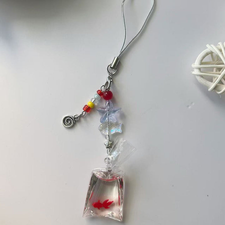 Decorative Goldfish Charm Phone Lanyard Bowlift