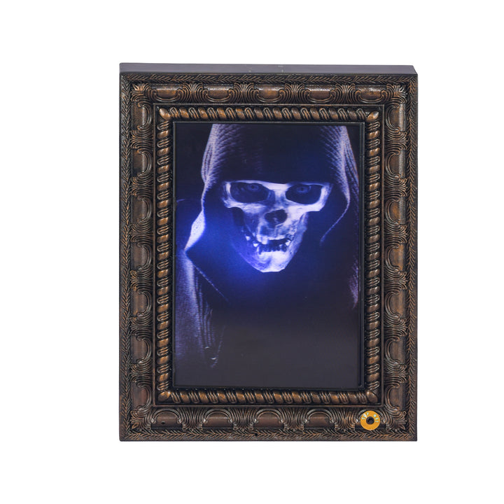Animated Flaming Skull Wall Art Bowlift
