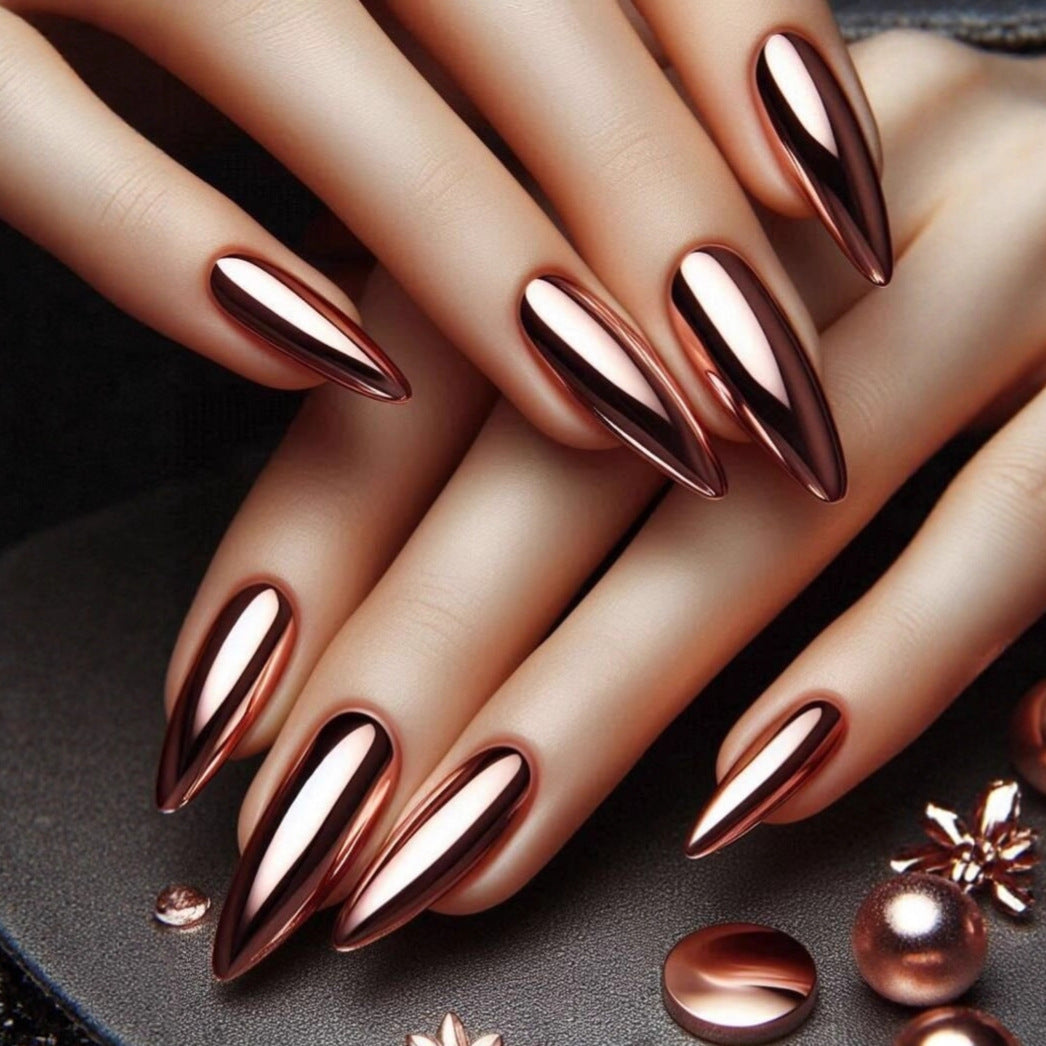High-gloss artificial nails in modern design Bowlift