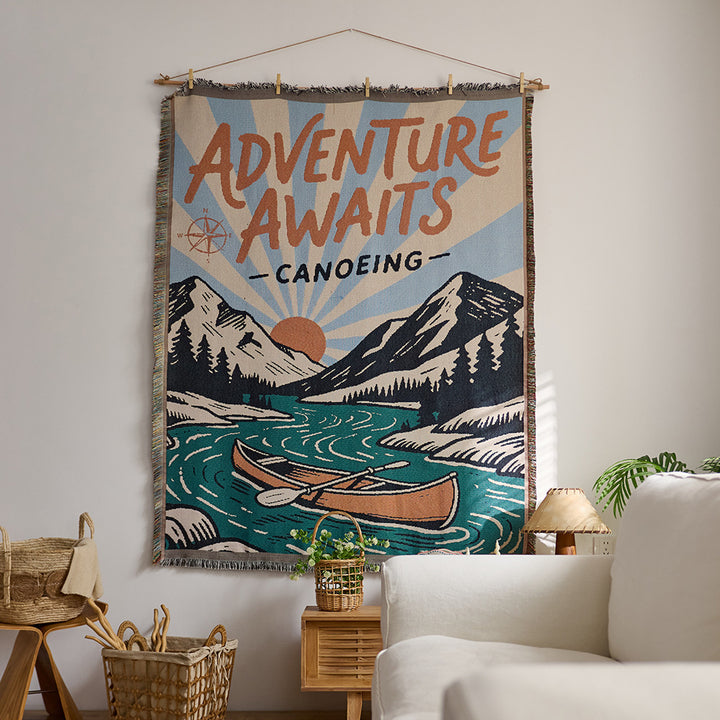 Artistic Woven Tapestry Throw