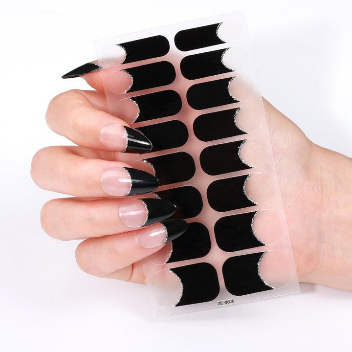 Elegant French Tip Nail Art Wraps