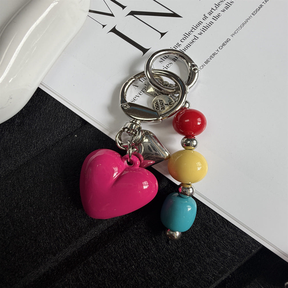 Decorative Heart-Themed Keychain Bowlift