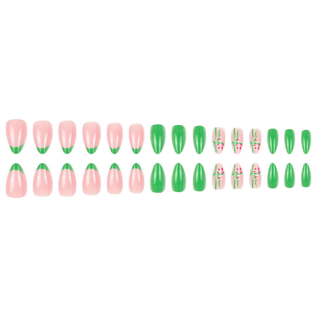 Elegant Floral-Themed Nail Design Bowlift