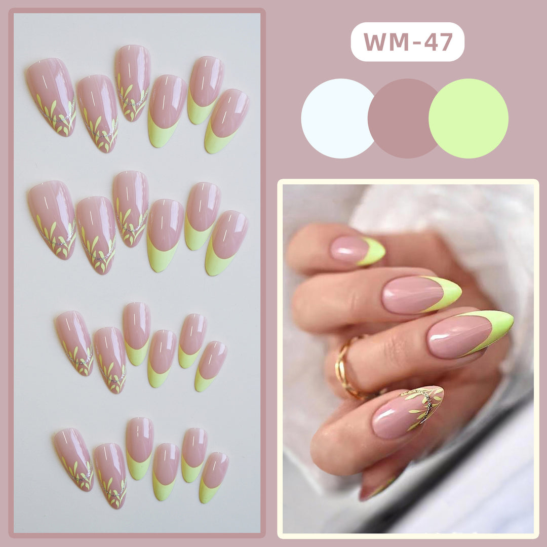 Stylish Artistic Press-On Nail Set Bowlift