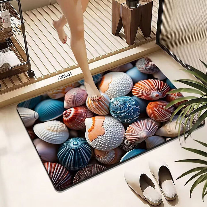 Pebble-Designed Bath Mat Bowlift