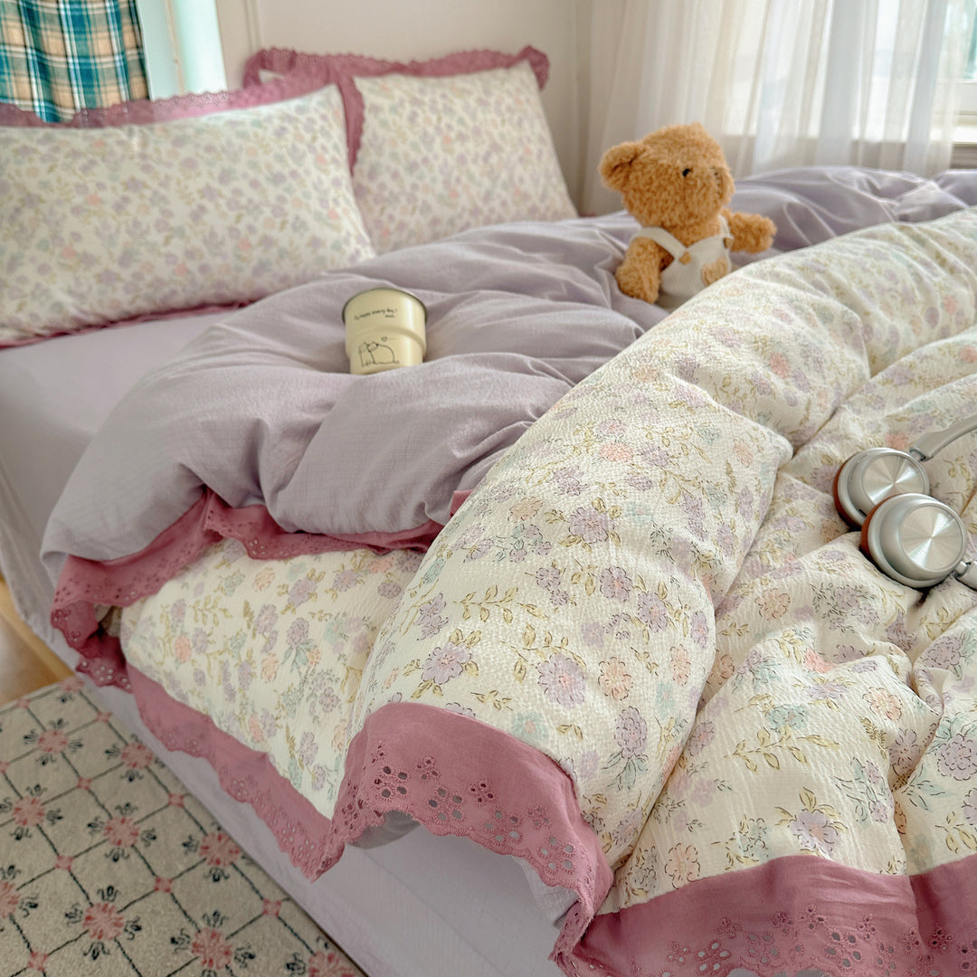 Vintage Floral Patterned Duvet Cover Set