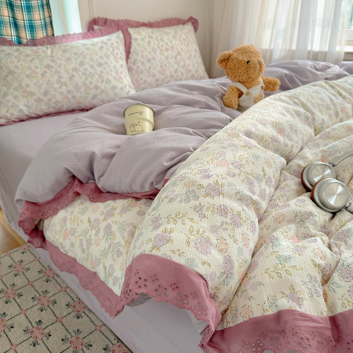 Vintage Floral Patterned Duvet Cover Set