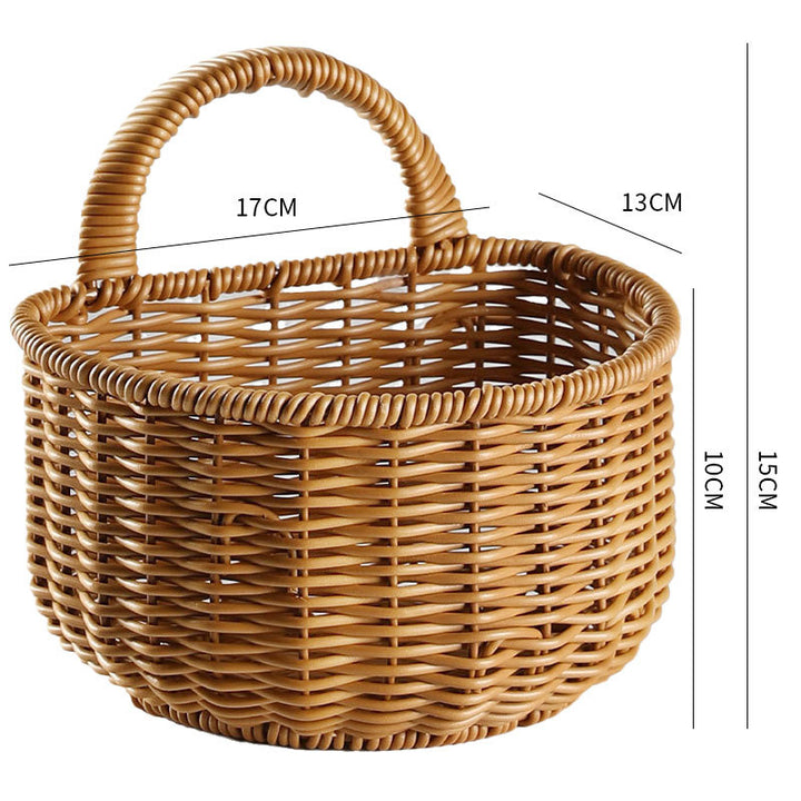 Handwoven Storage Basket with Ergonomic Handle for Home and Office Organization