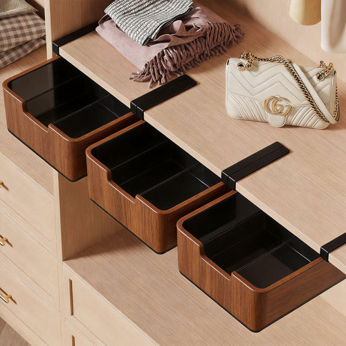 Retractable Under-Shelf Wire Mesh Drawer for Closet Organization