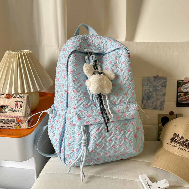 Soft Textured Casual Backpack Bowlift