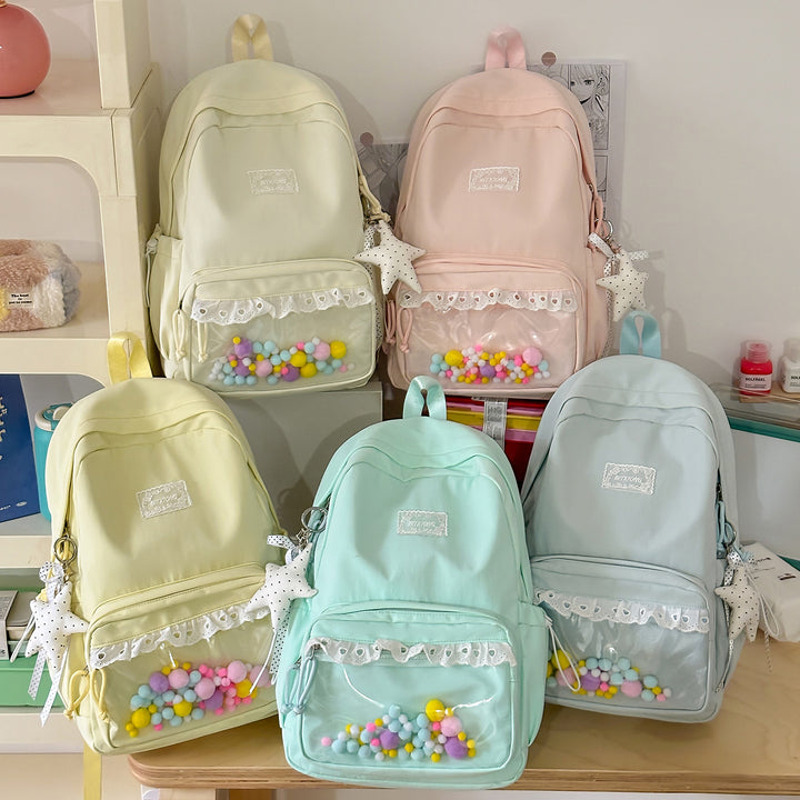 Stylish Ruffled Backpack Bowlift