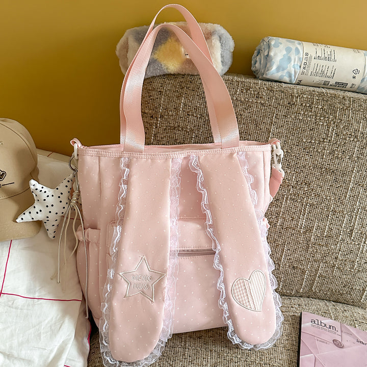 Cute Decorative Bunny-Ear Tote Bag Bowlift
