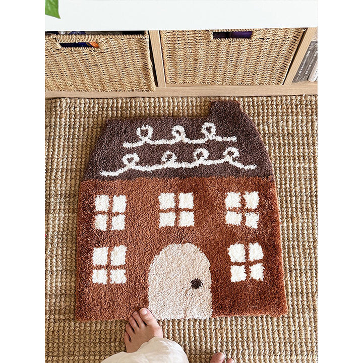 Whimsical House-Shaped Rug Bowlift