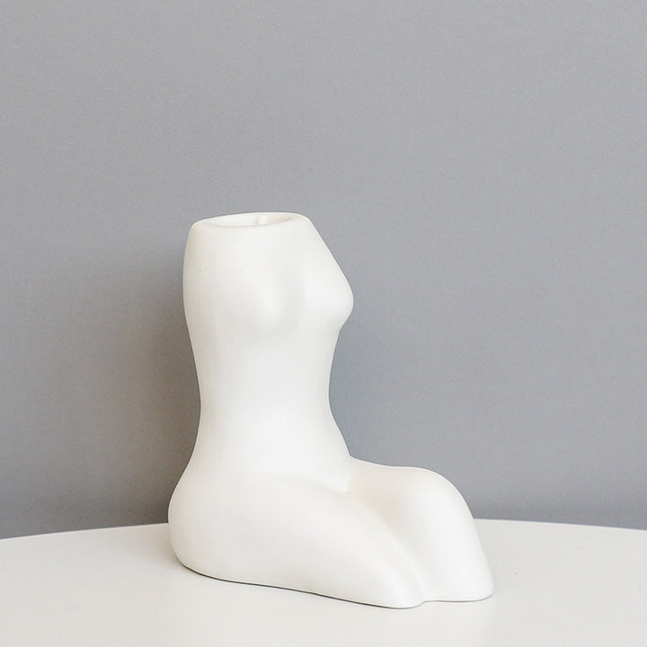 Artistic Body-Shaped Ceramic Vase Bowlift