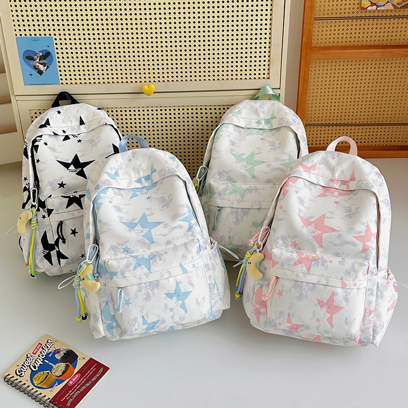 Trendy Star-Printed Backpack Bowlift